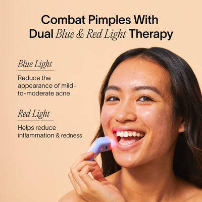 terapia della luce rossa e blu per l'acne